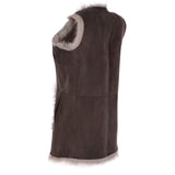 Toscana Suede Leather Gilet Brown : Wanda