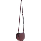 Real Leather Saddle Crossbody Bag Wine: 63753