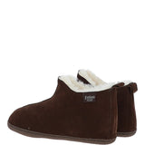 Fenland Classic Suede Sheepskin  Bootie Slippers Brown: MENS BOOTY