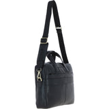 Gabicci Leather Messenger Bag Black: GB-64962