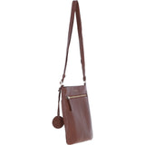 Ashwood Leather Curve Pocket Crossbody Bag 2 Tone Tan: 63620