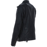 Mens Real Leather Biker Jacket Black: AWM-Lent