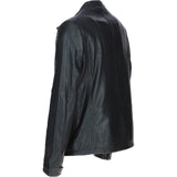 Ashwood Bubble Leather Mandarin Collar Men's Biker Jacket Black: nz-16110