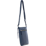 Ashwood Leather Curve Pocket Crossbody Bag Navy: 63620