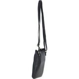 Authentic Ashwood Leather & Harris Tweed® Cloth Crossbody Bag Black/Watch: TW-29-03-BW