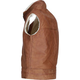 Ashwood Men's Leather Waistcoat Tan: SIGMA
