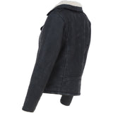 Ashwood Faux Fur Biker Style Jacket Black: Jan