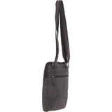 Real Leather Messenger Bag with Multiple Pockets Brown: MOSCOW