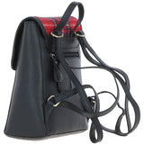 Ashwood Leather & Harris Tweed® Cloth Compact Backpack Black/Red: TW-65-14-BR