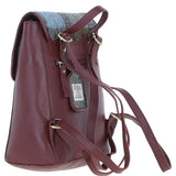 Ashwood Leather & Harris Tweed® Cloth Compact Backpack Wine/Mcload: TW-65-17-WM