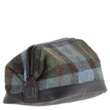 Ashwood Leather & Harris Tweed® Cloth Unisex Washbag Brown/Mcload: TW-40-01-BM