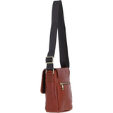Ashwood Leather Men's Cross Body Flap Bag Tan: PL-44
