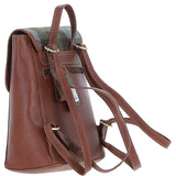 Ashwood Leather & Harris Tweed® Cloth Compact Backpack Tan/Mcload: TW-65-02-TM