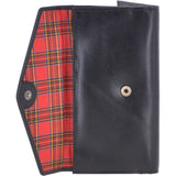 Vegetable Tanned Note, Coin & 8 Card Envelope Purse Black: V-63