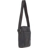 Real Leather Messenger Bag Brown: LISBON