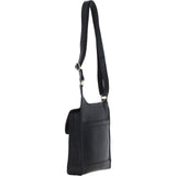 Ashwood Leather & Harris Tweed® Cloth Crossbody Bag Black/White: TW-24-012-BW