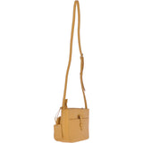 Small Compact Leather Crossbody Bag Yellow - 62662