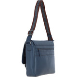 Brampton Leather Men's Emissary Messenger Bag Navy: 64403