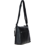 Sleek Luxe Leather Shoulder Bag Black: Mourne