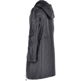 Leather Duffle Leather Coat Black/app: TINA