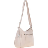 Leather Shoulder Bag with Zip & Magnetic Pocket Mushroom: Meath