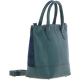 Ashwood Leather & Harris Tweed® Cloth Large Grab Bag Green/Watch: TW-64-18-GW