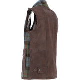 Ashwood Leather x Harris Tweed Men's Gilet Brown/Mcload: TW-901-01-BM