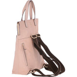 2 in 1 Leather Backpack Handbag Blush : 62237