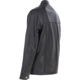 Ashwood Men’s Casual Real Leather Jacket with Mandarin Collar and Hidden Zip Brown: AWM-COOPER