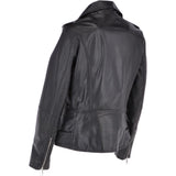 Leather Biker Jacket Black: RUTH