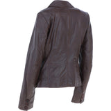 Ashwood Leather Women's Two Button Raw-Edge Blazer Brown: AWL-RE Blazer