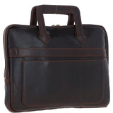 Ashwood Leather Mens Laptop Handle Bag Brown: PL-45