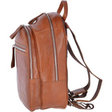 Unisex Leather Oily Hunter Backpack Tan : 1663