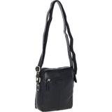 Mens Elegant Ashwood Leather Messenger Bag Black: T-79