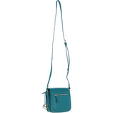 Ashwood Elegant Leather Crossbody Bag with Twist Lock Green: Y-52