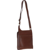 Ashwood Leather & Harris Tweed® Cloth Crossbody Bag Tan/Navy: TW-24-011-TN