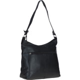 Chic Leather Shoulder Bag & Secure Zip Closure Black: Antrim