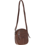 Ashwood Leather Women’s Round Buckle Crossbody Bag Chestnut: S-30