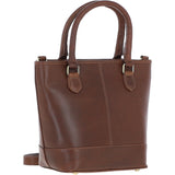 Ashwood Small Leather Bucket Bag Brown: V-86-B