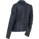 Ashwood Leather Women's Two Button Raw-Edge Blazer Navy: AWL-RE Blazer