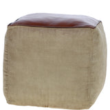 Ashwood Leather Polo Stool Brown: KI-038
