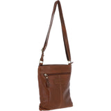 Ladies Michigan Pocket Crossbody Bag Cognac : M-67