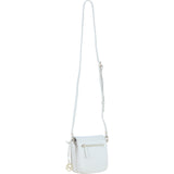Ashwood Elegant Leather Crossbody Bag with Twist Lock White: Y-52