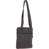 Real Leather Messenger Bag with Multiple Pockets Brown: MOSCOW