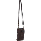 Real Leather Crossbody Smartphone Bag Brown: st 2231
