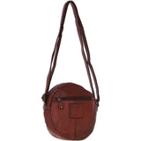 Ashwood Leather Round Crossbody Bag Rust/wash: GR-6117S