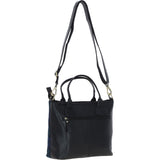 Versatile Ashwood Leather & Harris Tweed® Cloth Shoulder Bag Black/Watch: TW-22-03-BW