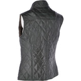 Diamond Quilted Leather Gilet Green: RIGDEN GILLET