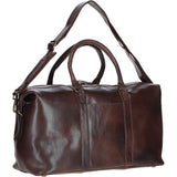 Large Leather Weekend Holdall Brown: TL-009