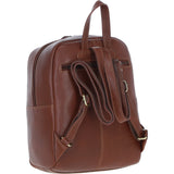 Authentic Ashwood Leather & Harris Tweed® Cloth Backpack Tan/LT Blue: TW-28-05-TB